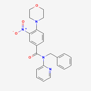 molecular formula C23H22N4O4 B2394313 N-benzyl-4-morpholino-3-nitro-N-(pyridin-2-yl)benzamide CAS No. 540507-37-7