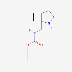 molecular formula C12H22N2O2 B2394316 tert-Butyl ((2-azabicyclo[3.2.0]heptan-1-yl)methyl)carbamate CAS No. 2137787-17-6