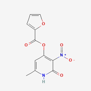 (6-methyl-3-nitro-2-oxo-1H-pyridin-4-yl) furan-2-carboxylate