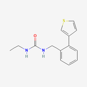 molecular formula C14H16N2OS B2394329 1-乙基-3-(2-(噻吩-3-基)苄基)脲 CAS No. 1797713-95-1
