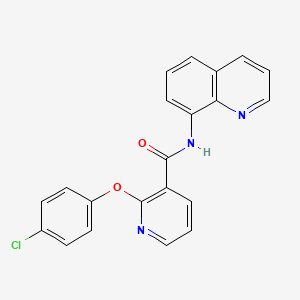 molecular formula C21H14ClN3O2 B2394335 2-(4-chlorophenoxy)-N-quinolin-8-ylpyridine-3-carboxamide CAS No. 1023481-59-5