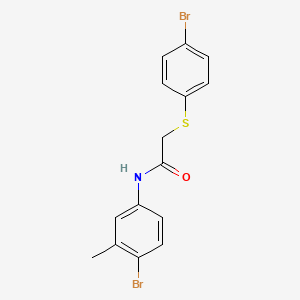 molecular formula C15H13Br2NOS B2394340 N-(4-bromo-3-methylphenyl)-2-[(4-bromophenyl)sulfanyl]acetamide CAS No. 810689-44-2