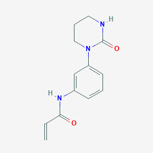 molecular formula C13H15N3O2 B2394354 N-[3-(2-Oxo-1,3-diazinan-1-yl)phenyl]prop-2-enamide CAS No. 2193937-39-0