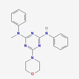 molecular formula C20H22N6O B2394358 N2-methyl-6-morpholino-N2,N4-diphenyl-1,3,5-triazine-2,4-diamine CAS No. 946282-19-5