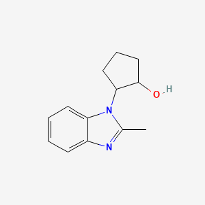 molecular formula C13H16N2O B2394365 2-(2-methyl-1H-1,3-benzodiazol-1-yl)cyclopentan-1-ol CAS No. 1183790-60-4