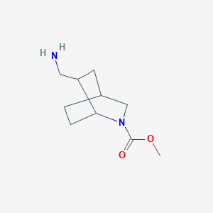 molecular formula C10H18N2O2 B2394366 Methyl 6-(aminomethyl)-2-azabicyclo[2.2.2]octane-2-carboxylate CAS No. 1909320-26-8