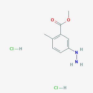 molecular formula C9H14Cl2N2O2 B2394368 Methyl 5-hydrazinyl-2-methylbenzoate dihydrochloride CAS No. 1909316-39-7