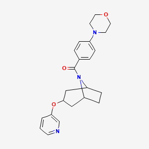 (4-morpholinophenyl)((1R,5S)-3-(pyridin-3-yloxy)-8-azabicyclo[3.2.1]octan-8-yl)methanone