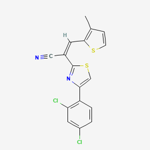 (Z)-2-(4-(2,4-dichlorophenyl)thiazol-2-yl)-3-(3-methylthiophen-2-yl)acrylonitrile