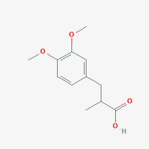 molecular formula C12H16O4 B2394386 3-(3,4-Dimethoxyphenyl)-2-methylpropanoic acid CAS No. 53979-33-2