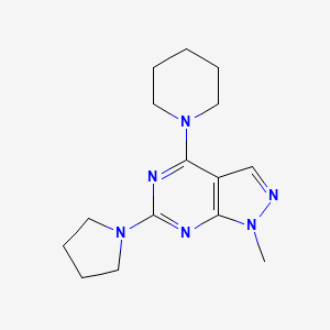 molecular formula C15H22N6 B2394387 1-methyl-4-(piperidin-1-yl)-6-(pyrrolidin-1-yl)-1H-pyrazolo[3,4-d]pyrimidine CAS No. 897619-45-3