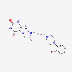 8-(3-(4-(2-fluorophenyl)piperazin-1-yl)propyl)-1,3,7-trimethyl-1H-imidazo[2,1-f]purine-2,4(3H,8H)-dione