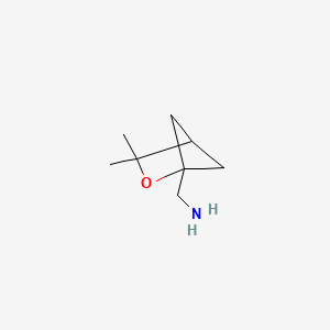 molecular formula C8H15NO B2394390 (3,3-Dimethyl-2-oxabicyclo[2.1.1]hexan-1-yl)methanamine CAS No. 2225142-44-7