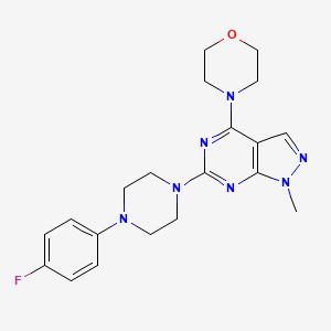 molecular formula C20H24FN7O B2394391 4-(6-(4-(4-fluorophenyl)piperazin-1-yl)-1-methyl-1H-pyrazolo[3,4-d]pyrimidin-4-yl)morpholine CAS No. 897619-60-2