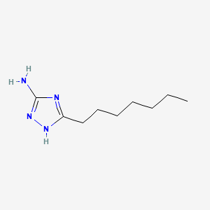 molecular formula C9H18N4 B2394392 5-heptyl-1H-1,2,4-triazol-3-amine CAS No. 20586-95-2