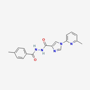 molecular formula C18H17N5O2 B2394402 N'-(4-methylbenzoyl)-1-(6-methylpyridin-2-yl)imidazole-4-carbohydrazide CAS No. 478077-78-0