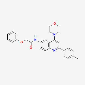 molecular formula C28H27N3O3 B2394405 N-(4-morpholino-2-(p-tolyl)quinolin-6-yl)-2-phenoxyacetamide CAS No. 1115947-62-0