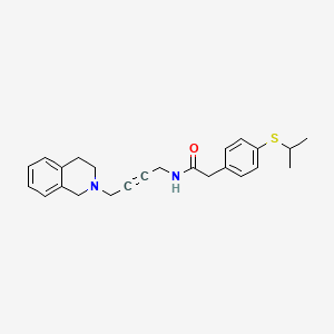 molecular formula C24H28N2OS B2394412 N-(4-(3,4-二氢异喹啉-2(1H)-基)丁-2-炔-1-基)-2-(4-(异丙硫基)苯基)乙酰胺 CAS No. 1351609-28-3