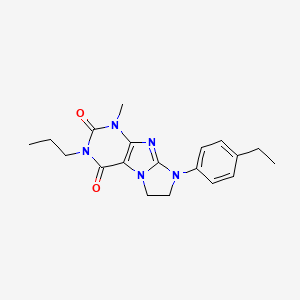 B2394413 6-(4-Ethylphenyl)-4-methyl-2-propyl-7,8-dihydropurino[7,8-a]imidazole-1,3-dione CAS No. 872840-43-2