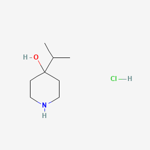 molecular formula C8H18ClNO B2394414 4-(丙-2-基)哌啶-4-醇盐酸盐 CAS No. 1246632-62-1