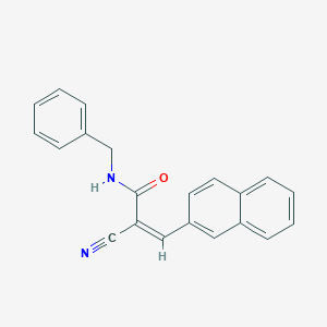B2394430 (Z)-N-Benzyl-2-cyano-3-naphthalen-2-ylprop-2-enamide CAS No. 891080-55-0