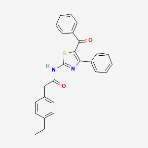 molecular formula C26H22N2O2S B2394457 N-(5-benzoyl-4-phenylthiazol-2-yl)-2-(4-ethylphenyl)acetamide CAS No. 922488-04-8