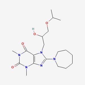 8-(azepan-1-yl)-7-(2-hydroxy-3-isopropoxypropyl)-1,3-dimethyl-1H-purine-2,6(3H,7H)-dione