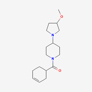 molecular formula C17H28N2O2 B2394460 Cyclohex-3-en-1-yl(4-(3-methoxypyrrolidin-1-yl)piperidin-1-yl)methanone CAS No. 2034321-38-3