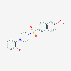 molecular formula C21H21FN2O3S B239447 1-(2-Fluorophenyl)-4-[(6-methoxynaphthalen-2-yl)sulfonyl]piperazine 