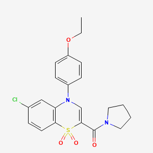 molecular formula C21H21ClN2O4S B2394478 N-cyclopentyl-2,3-dioxoindoline-5-sulfonamide CAS No. 1251673-04-7