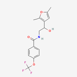 molecular formula C16H16F3NO4 B2394487 N-(2-(2,5-dimethylfuran-3-yl)-2-hydroxyethyl)-4-(trifluoromethoxy)benzamide CAS No. 2320682-18-4