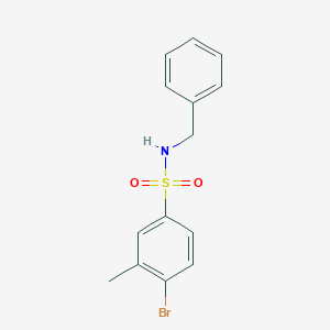molecular formula C14H14BrNO2S B239450 N-benzyl-4-bromo-3-methylbenzenesulfonamide 