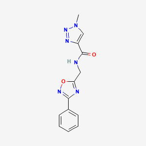 1-methyl-N-((3-phenyl-1,2,4-oxadiazol-5-yl)methyl)-1H-1,2,3-triazole-4-carboxamide
