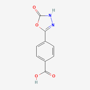 molecular formula C9H6N2O4 B2394529 4-(2-Oxo-3H-1,3,4-oxadiazol-5-yl)benzoic acid CAS No. 1894904-12-1
