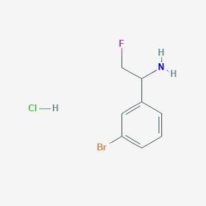 molecular formula C8H10BrClFN B2394541 1-(3-Bromophenyl)-2-fluoroethan-1-amine hydrochloride CAS No. 1646556-76-4
