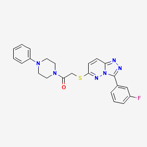 2-((3-(3-Fluorophenyl)-[1,2,4]triazolo[4,3-b]pyridazin-6-yl)thio)-1-(4-phenylpiperazin-1-yl)ethanone