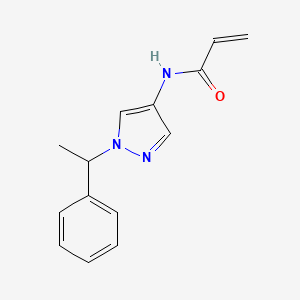 N-[1-(1-Phenylethyl)pyrazol-4-yl]prop-2-enamide