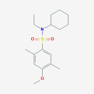 molecular formula C17H27NO3S B239455 N-cyclohexyl-N-ethyl-4-methoxy-2,5-dimethylbenzenesulfonamide 