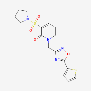 3-(pyrrolidin-1-ylsulfonyl)-1-{[5-(2-thienyl)-1,2,4-oxadiazol-3-yl]methyl}pyridin-2(1H)-one