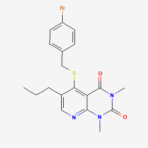 5-((4-bromobenzyl)thio)-1,3-dimethyl-6-propylpyrido[2,3-d]pyrimidine-2,4(1H,3H)-dione