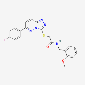 molecular formula C21H18FN5O2S B2394564 2-((6-(4-fluorophenyl)-[1,2,4]triazolo[4,3-b]pyridazin-3-yl)thio)-N-(2-methoxybenzyl)acetamide CAS No. 894060-28-7