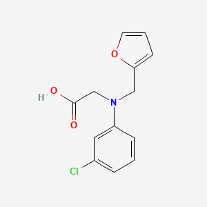 molecular formula C13H12ClNO3 B2394567 Ácido 2-[(3-clorofenil)(furan-2-ilmetil)amino]acético CAS No. 1179082-70-2