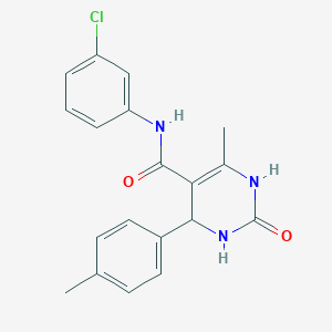 molecular formula C19H18ClN3O2 B2394591 N-(3-氯苯基)-6-甲基-2-氧代-4-(对甲苯基)-1,2,3,4-四氢嘧啶-5-甲酰胺 CAS No. 421576-08-1