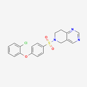 molecular formula C19H16ClN3O3S B2394601 6-((4-(2-Chlorophenoxy)phenyl)sulfonyl)-5,6,7,8-tetrahydropyrido[4,3-d]pyrimidine CAS No. 1797184-29-2
