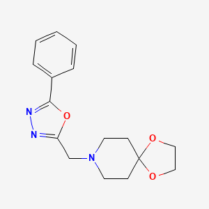8-[(5-Phenyl-1,3,4-oxadiazol-2-yl)methyl]-1,4-dioxa-8-azaspiro[4.5]decane