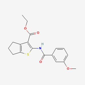 ethyl 2-[(3-methoxybenzoyl)amino]-5,6-dihydro-4H-cyclopenta[b]thiophene-3-carboxylate