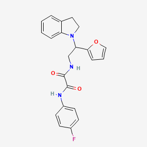 N1-(4-fluorophenyl)-N2-(2-(furan-2-yl)-2-(indolin-1-yl)ethyl)oxalamide