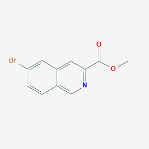 molecular formula C11H8BrNO2 B2394628 6-溴异喹啉-3-羧酸甲酯 CAS No. 1822845-09-9