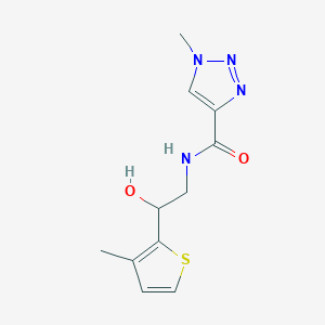 molecular formula C11H14N4O2S B2394647 N-(2-羟基-2-(3-甲硫代苯基-2-基)乙基)-1-甲基-1H-1,2,3-三唑-4-甲酰胺 CAS No. 1795493-23-0