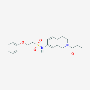 molecular formula C20H24N2O4S B2394659 2-phenoxy-N-(2-propionyl-1,2,3,4-tetrahydroisoquinolin-7-yl)ethanesulfonamide CAS No. 1428366-67-9